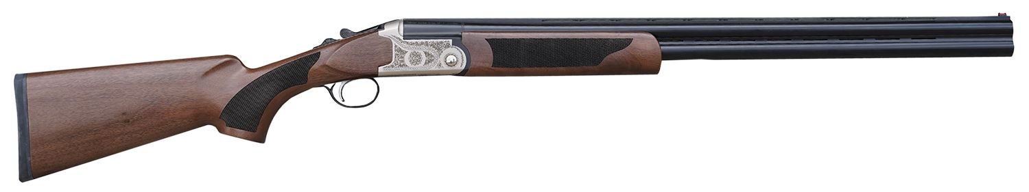 Pointer KAR2026Y Acrius Youth 20 Gauge Break Open 3" 2rd 26" Black Over/Under Vent Rib Barrel, Nickel Steel Laser Etched Receiver, Fixed Turkish Walnut Stock, Ambidextrous