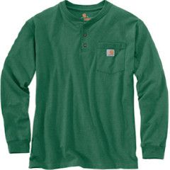 Carhartt WorkWear Pocket LS Henley Nrth Wds HTH