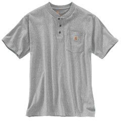 Carhartt WorkWear Pocket SS Henley Heather Grey