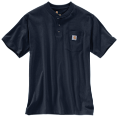 Carhartt Henley SS Pocket TShirt Navy