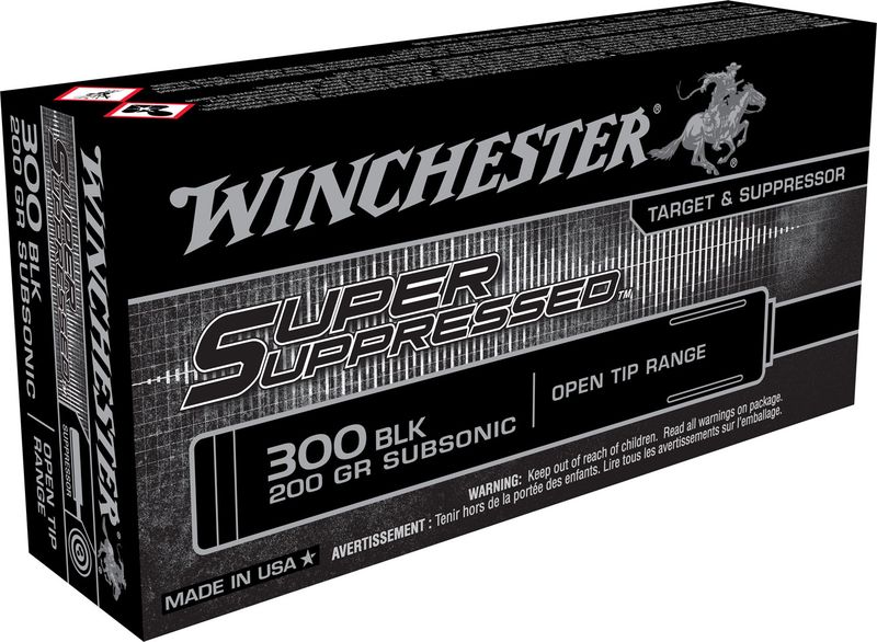 Winchester Ammo Super Suppressed 300Blackout 200gr Open Tip Range 20 Per Box
