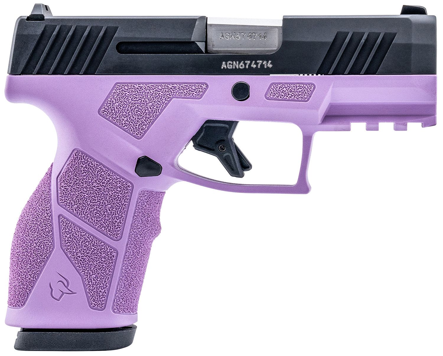 Taurus  GX2 9mm Luger 13+1 3.37" Matte Stainless Steel Barrel, Matte Black Serrated Stainless Steel Slide, Light Purple Polymer Frame w/Picatinny Rail, Polymer Grip