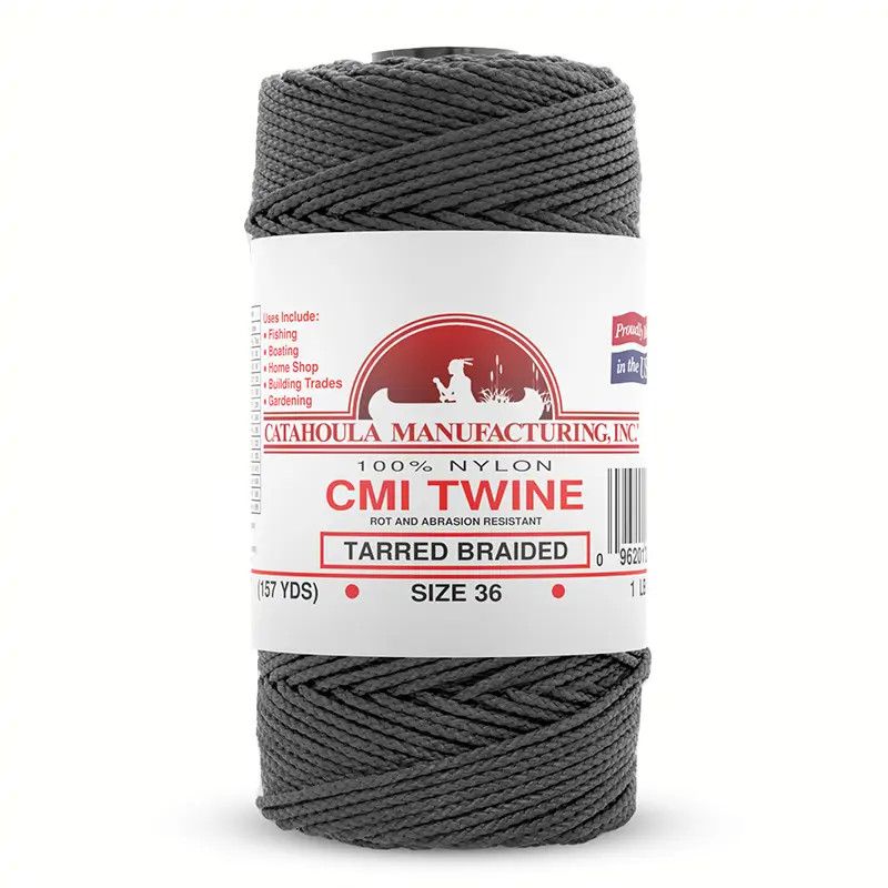 Nylon Braided Twine Tarred Black 1#