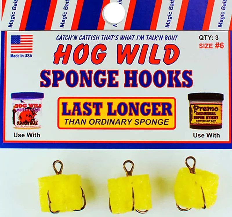 Sponge Bait Treble Hook Bronze Sz4 3pk