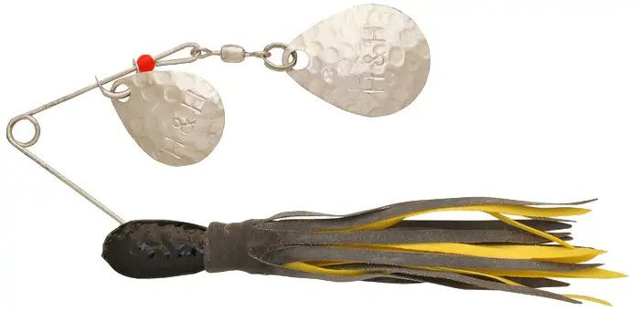 H&amp;H Double Spinner 3/8oz , Color: Grey Yellow