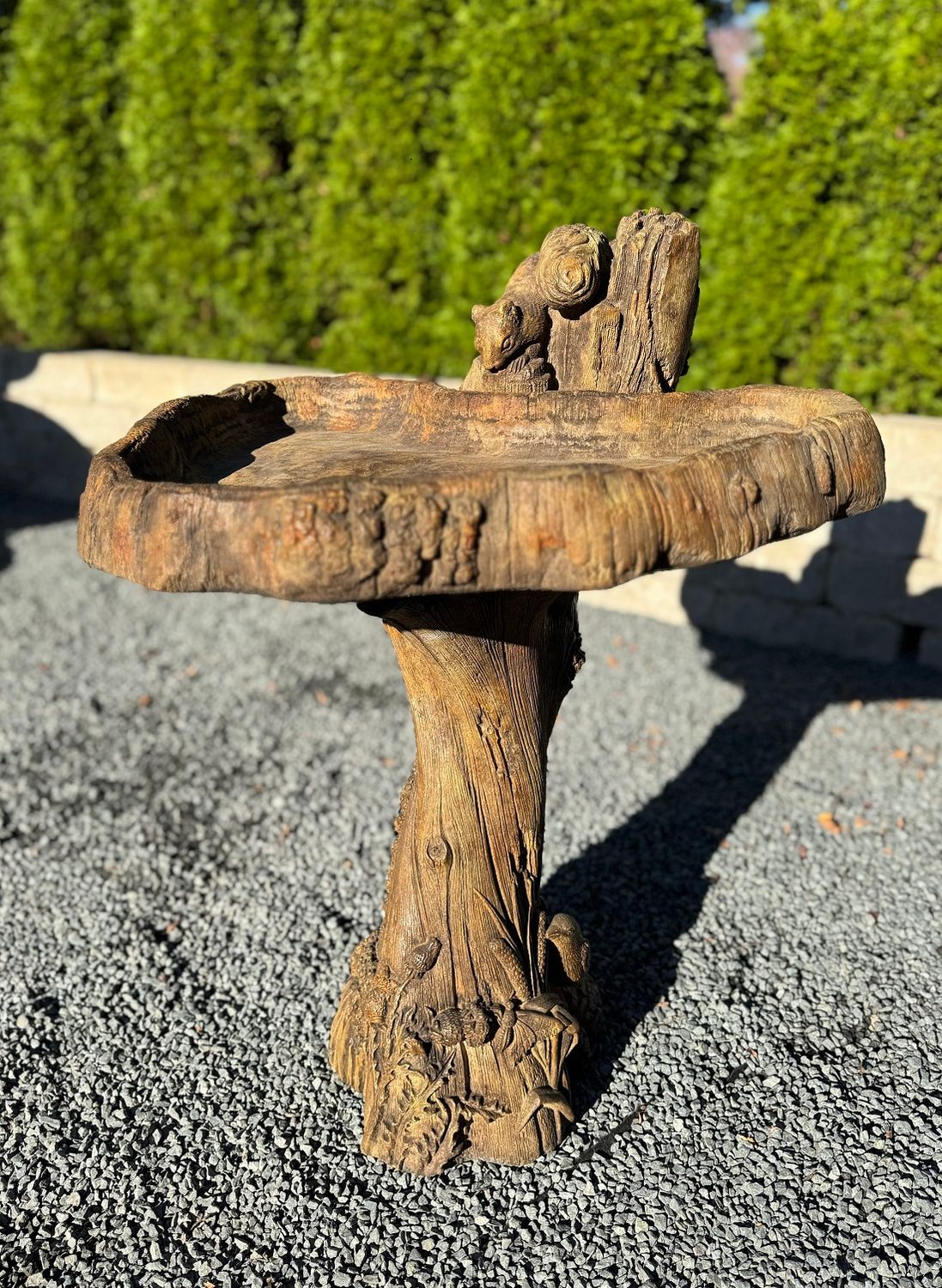 Squirrel Birdbath
