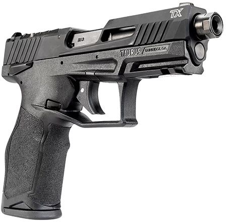 Taurus  TX22 T.O.R.O Gen 2 Full Size Frame 22 LR 16+1/22+1 4.60" Matte Black Threaded Barrel, Black Hard Coat Anodized Optic Ready/Serrated Slide, Black Polymer Frame w/Picatinny Rail, Right Hand