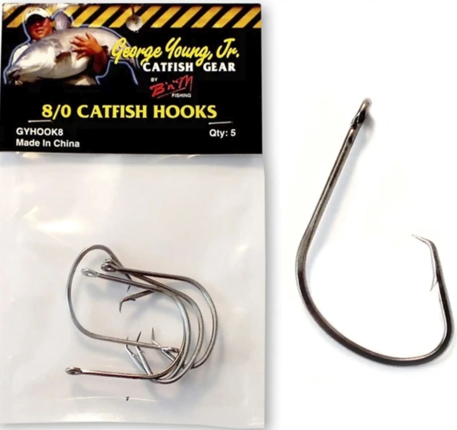 BM CATFISH OFFSET HOOK BLACK NICKEL 8/0 5pk
