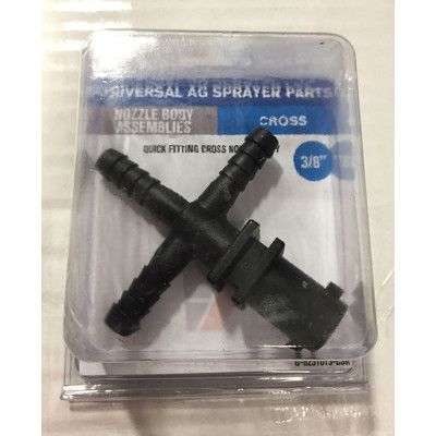 Boom Nozzle Body Qj Cross 3/8" CLAM