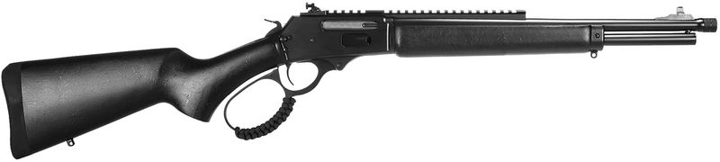Rossi R95 Triple Black 30-30 Win 5+1 16.50" Black Cerakote Threaded Barrel, Black Cerakote Picatinny Rail Steel Receiver, Black Splatter Fixed Wood Stock
