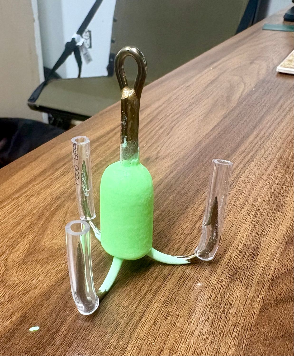 14/0 HVY Treble Hook 6.5 oz , Color: Green Glow
