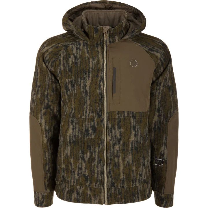 Drake Non-Typical Midweight Hydrowool Softshell Jacket with Scent Control Bottomland, Size: Small