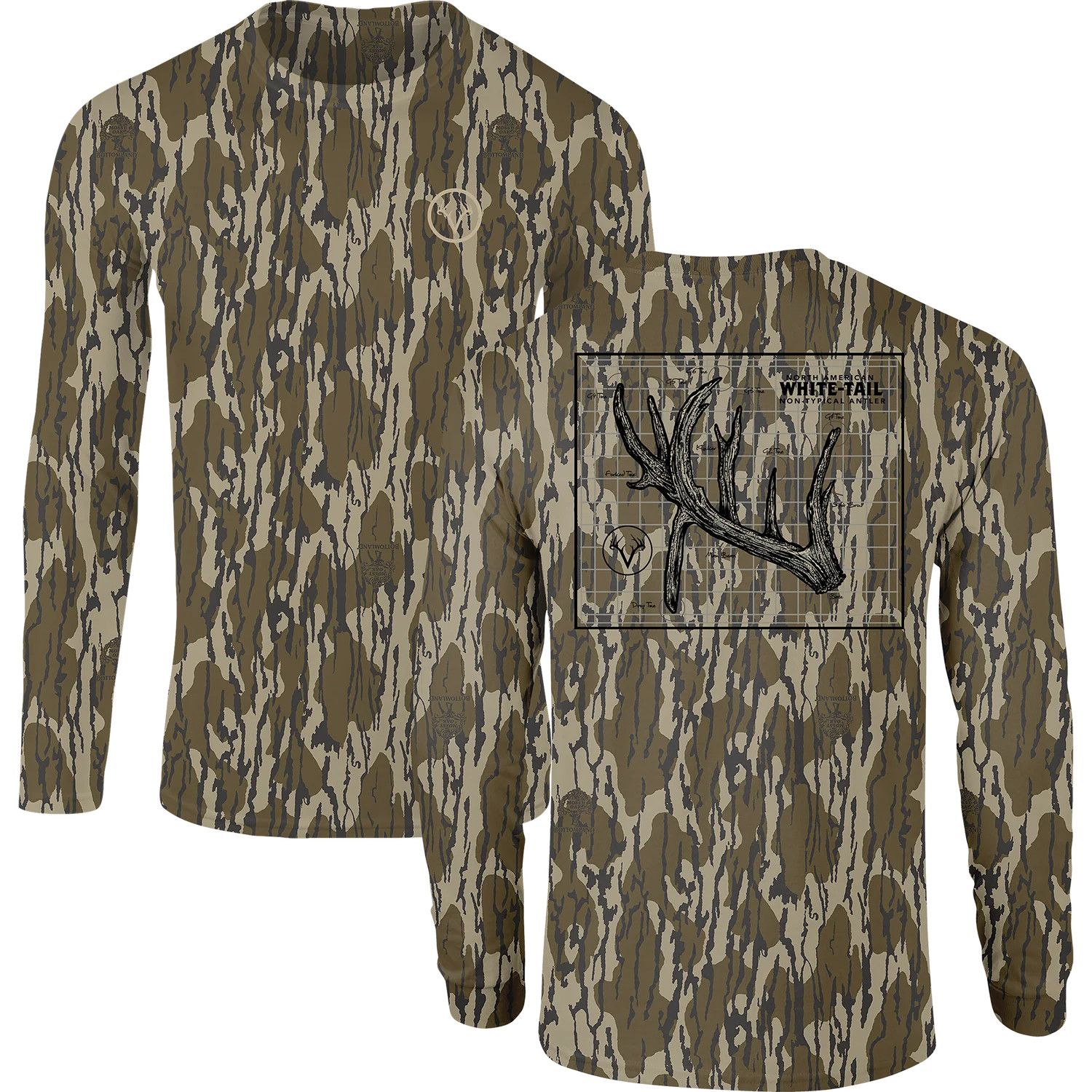 Drake Non-Typical Antler T-Shirt, Color: Bottomland, Size: Small