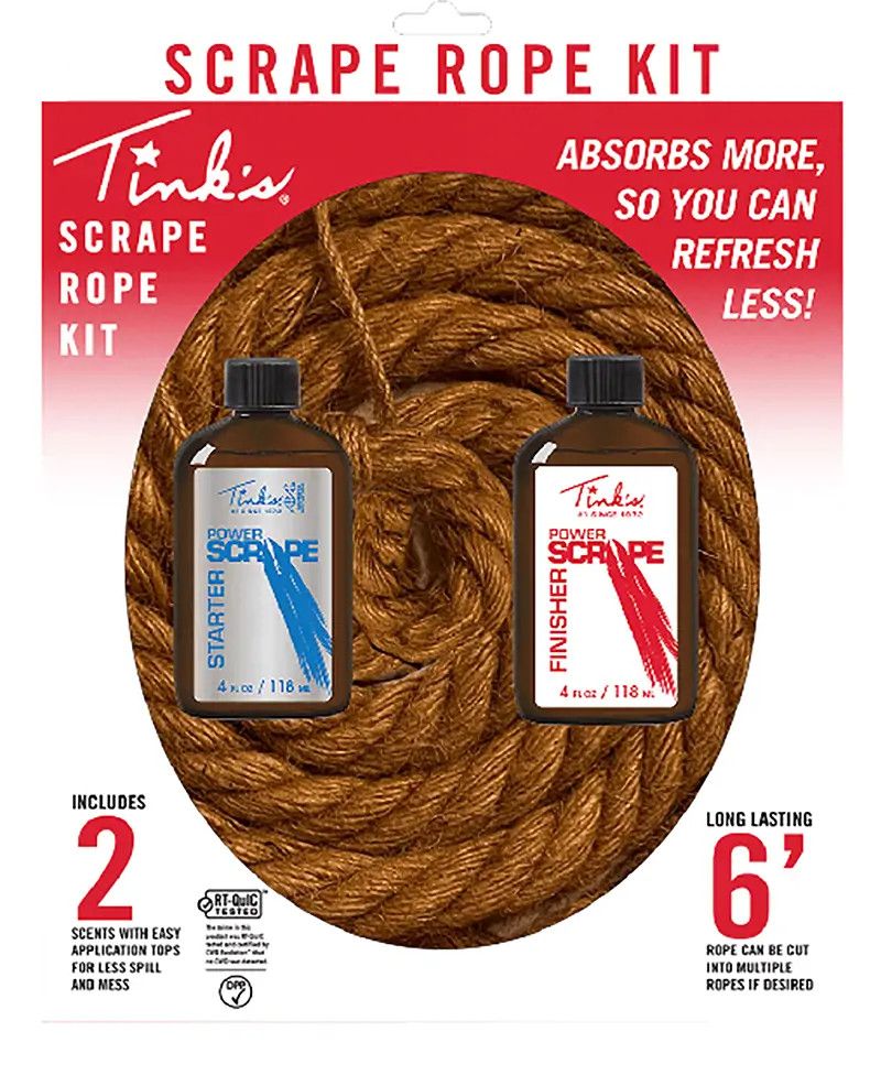 TINKS POWER SCRAPE ROPE KIT 2 4oz SCENTS w/ 6ft ROPE