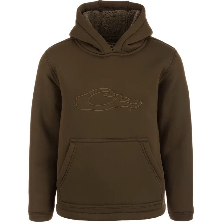 Drake LST Youth Silencer Hoodie Green Timber