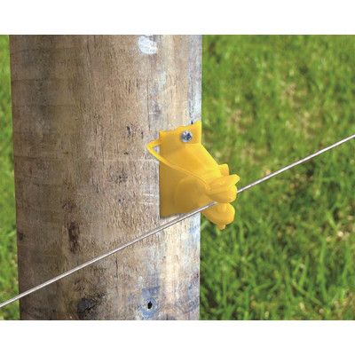 Patriot Wood Post insulator Pinlock Yellow 25 pack
