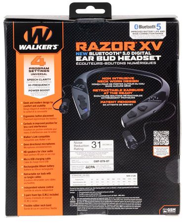 Walker's Razor XV 3.0 Headset 31 db Behind The Neck Bluetooth Enabled
