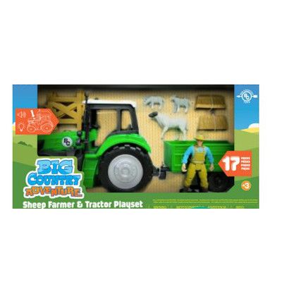 Bc Toy Sheep Farmer &amp; Tractor Set 16 PC