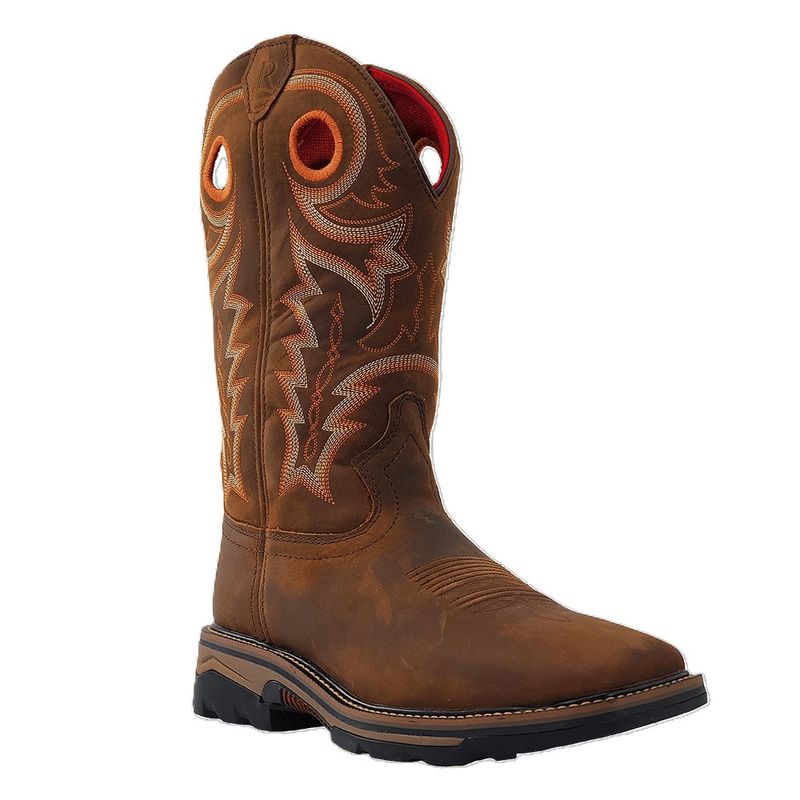 R. Watson Hazel Bay Cowhide Wide Square 12″ Steel Toe / Waterproof Work Boot - RW1010