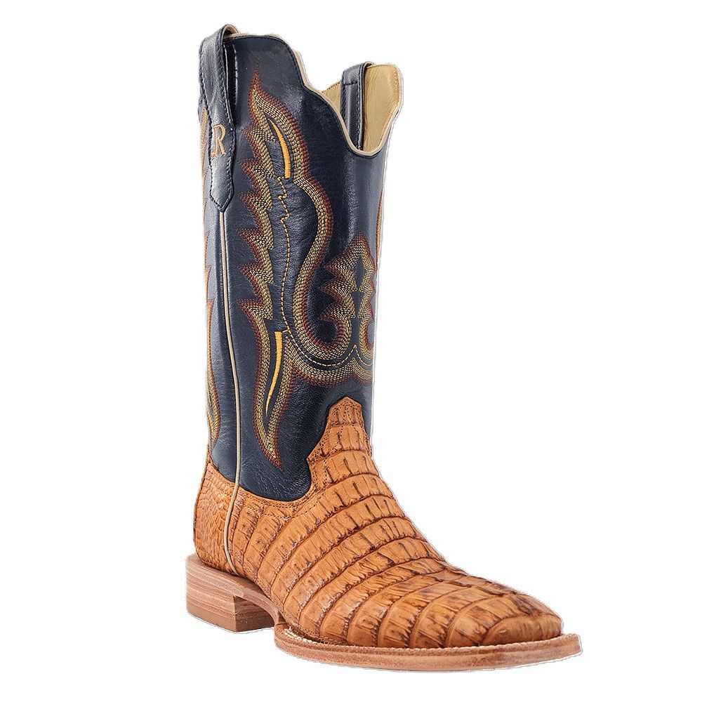 R. Watson Saddle Hornback Caiman Tail Wide Square 13″ - RW3010