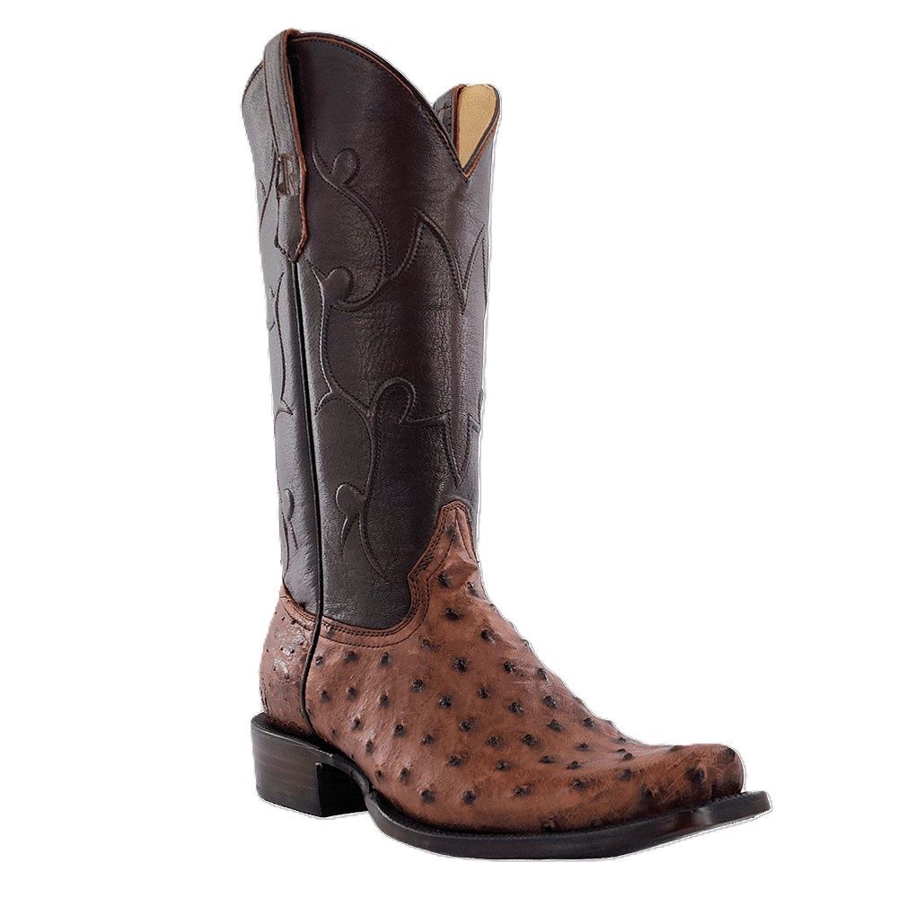 R. Watson Kango Tabac Bruciato Full Quill Ostrich Narrow Square 13"- RW4001