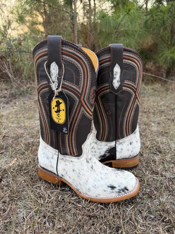 C. Boots Cowhide mix color