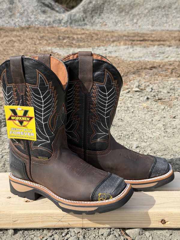 Workmen Buffalo Brown Rubber Heel &amp; Toe - ID6984