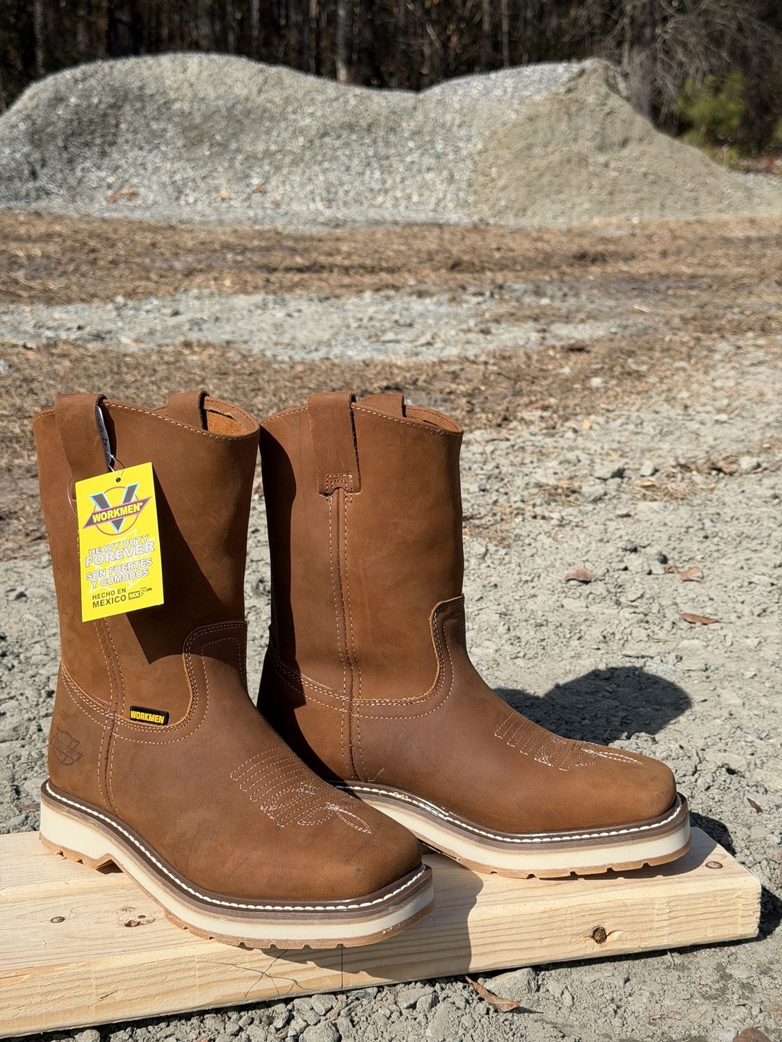 Workmen Brown w/ White Pull-On - ID7600
