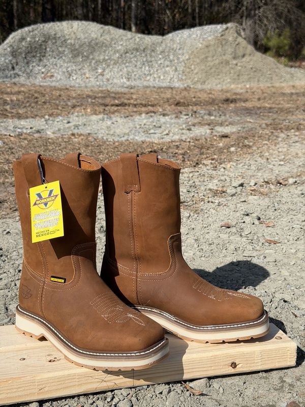 Workmen Brown w/ White Pull-On - ID7600