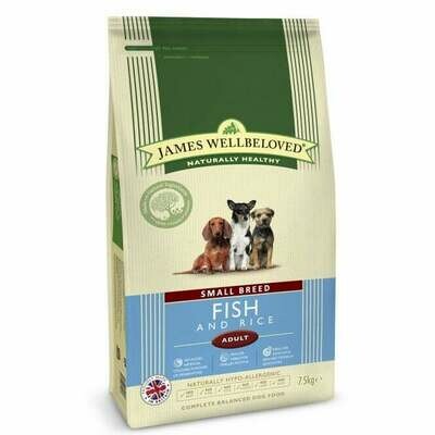 James Wellbeloved Small Brred Adult Fish & Rice 1.5kg