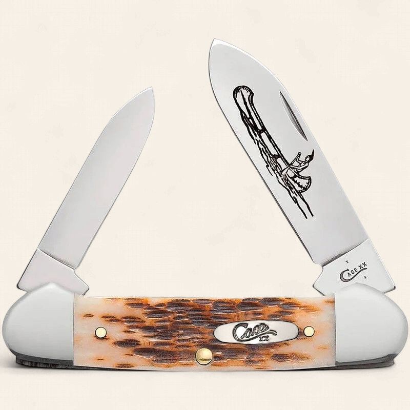 Amber Bone Peach Seed Jig Canoe (62131 CS)