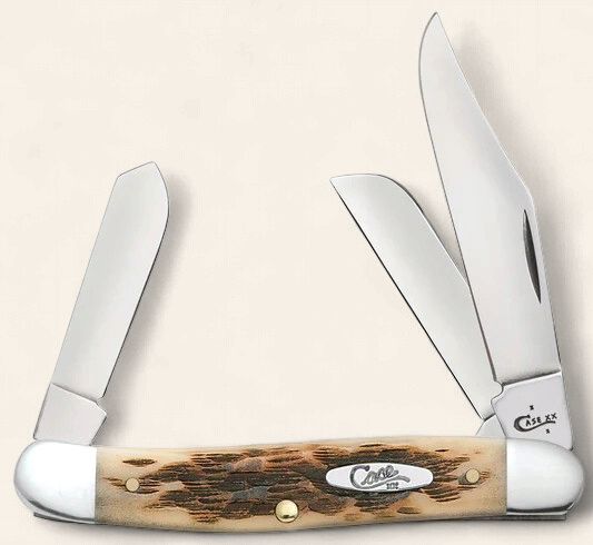 Amber Bone Peach Seed Jig Stockman (6347 SS)