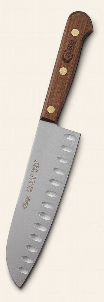Household Cutlery  - 7-inch Santoku Knife - Solid Walnut