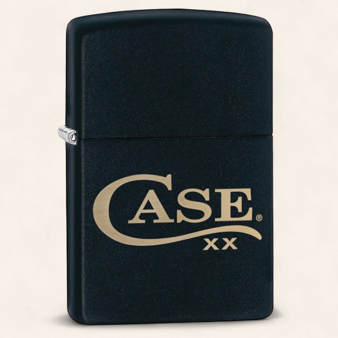 Zippo® Case Logo Black Matte Lighter