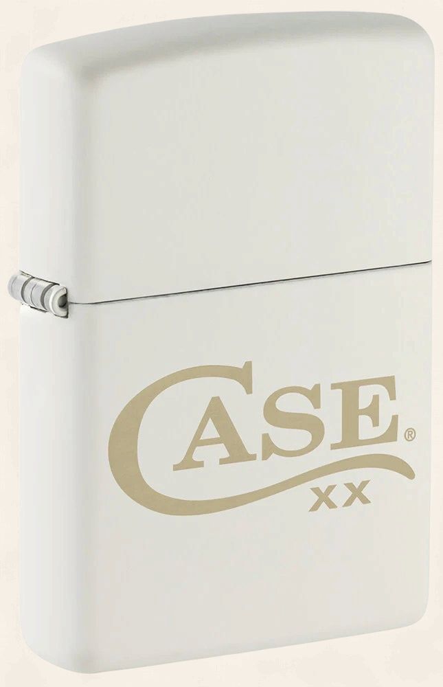 Lighter Zippo White Matt w/Case Long Tail C Logo