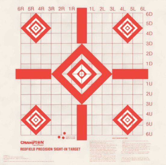 Target, 100 Yd. Sight In Rifle Flourescent 12 Pk, Card