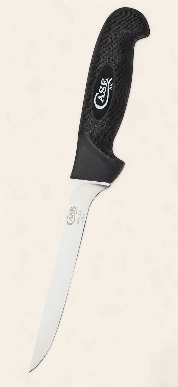 Case Black Synthetic Fillet Knife 6" w/Sheath (F25-6-SS)