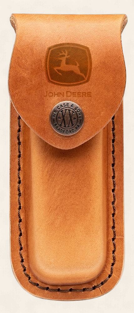 Sheath Leather Med Brown John Deere Embossed