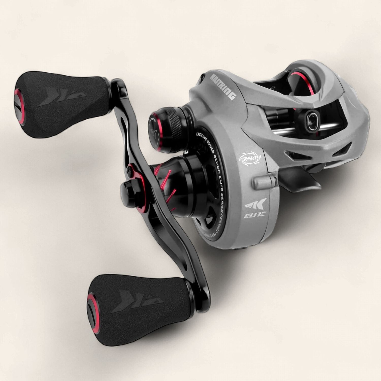 KastKing Deadbolt Casting Reel, Right Hand, 7.4:1 Gear Ratio, Gun Smoke