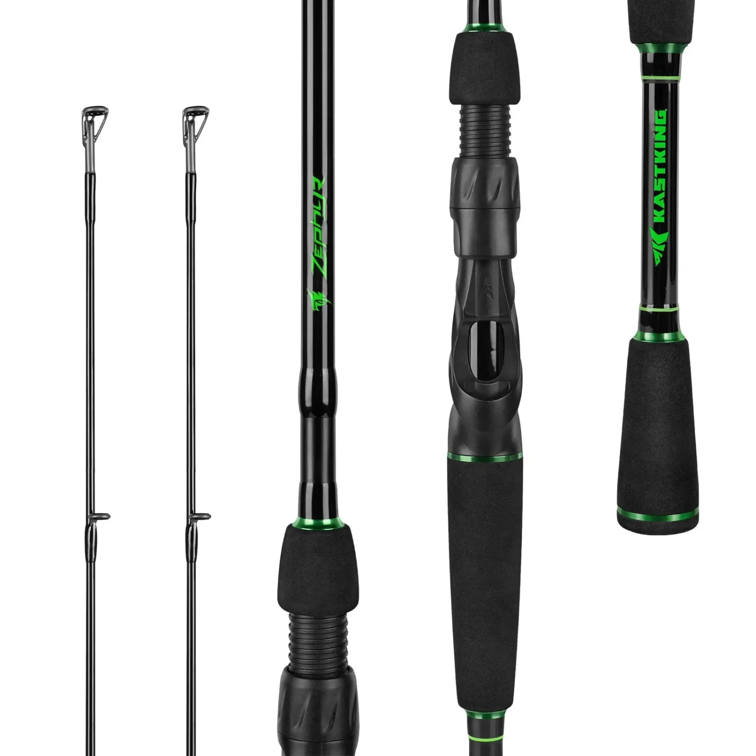 KastKing Zephyr Spinning Rod with Dual-Tip, 7'0", Medium/Medium Heavy, 2 Pc