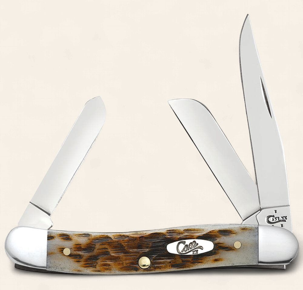 Amber Bone Peach Seed Jig Medium Stockman (6318 SS)