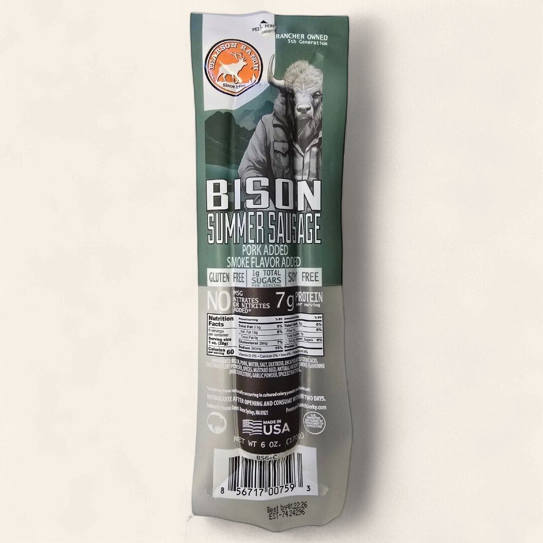 Bison Hickory Smoked Summer Sausage (6 oz.)