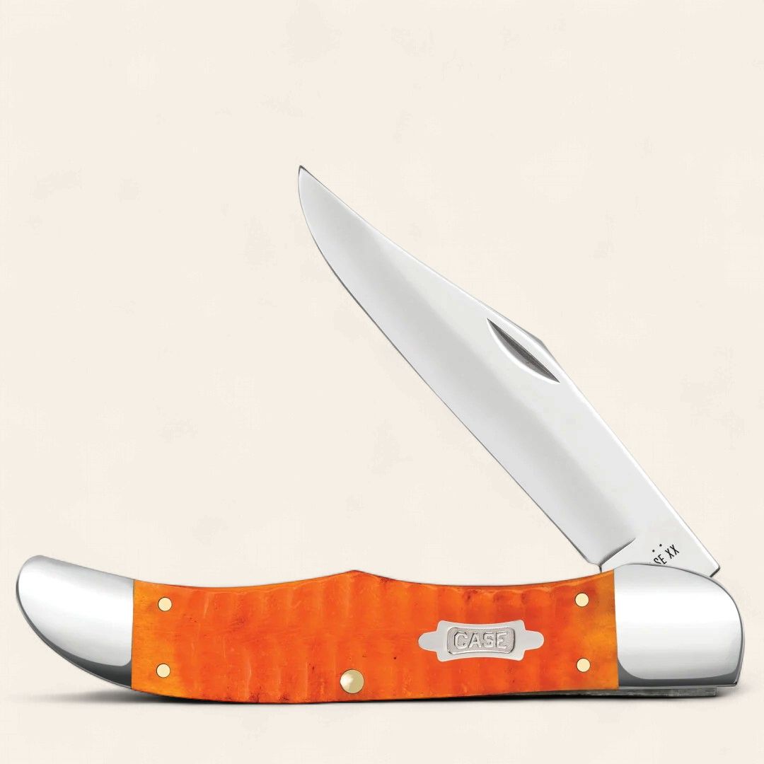 Persimmon Orange Bone Gator Jig Folding Hunter (6165 CS)
