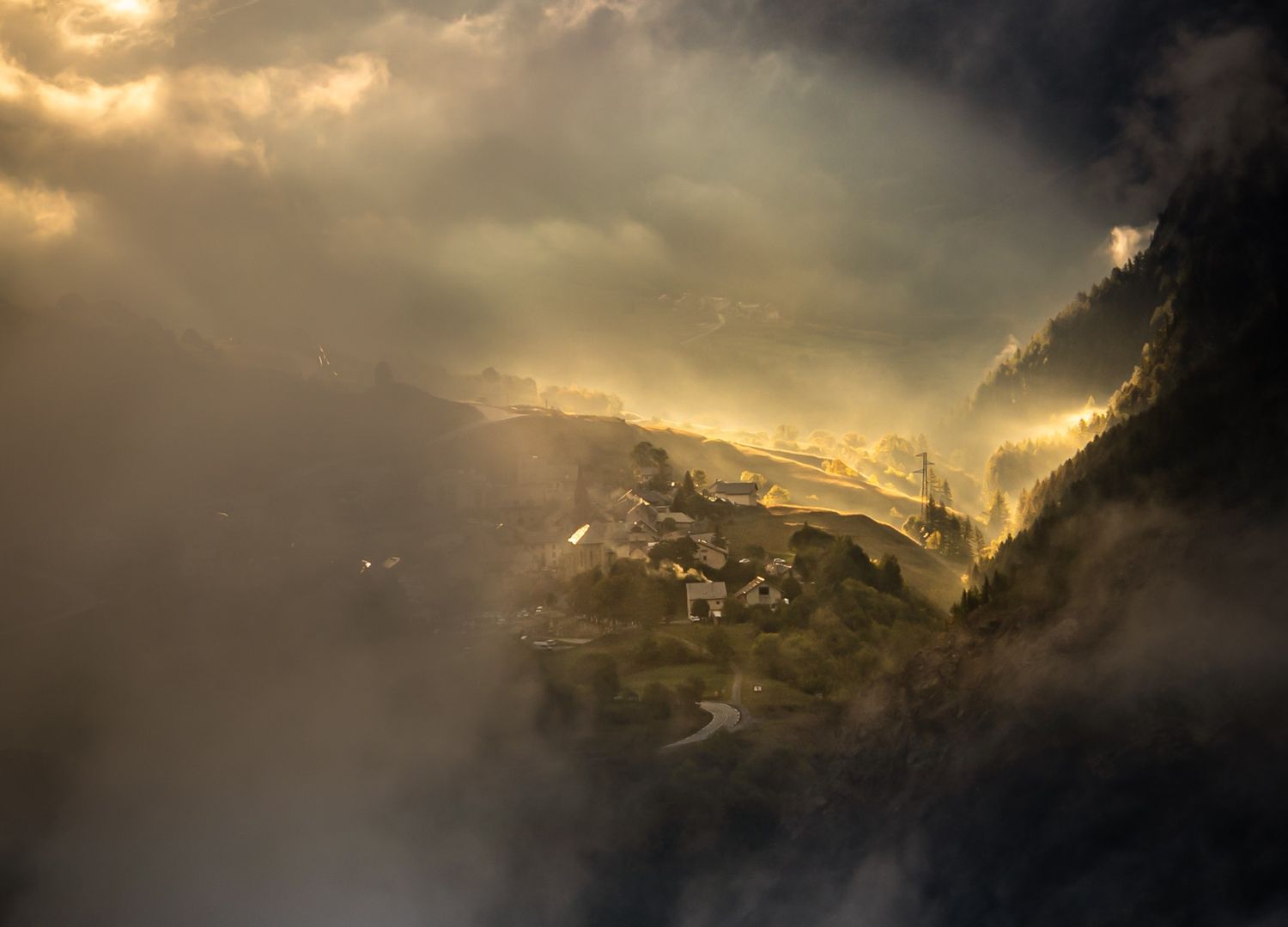 Lever du soleil sur Villar d&#39;arène