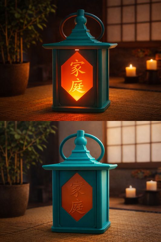 lampe sanctuaire motif famille