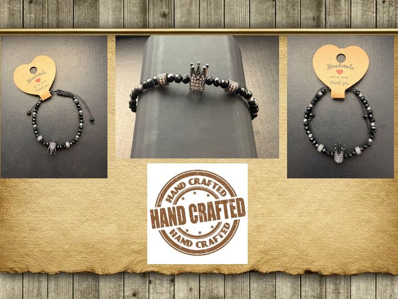 Custom Beaded Bracelet • Handmade Adjustable Bracelet • High-quality Brass Zircon