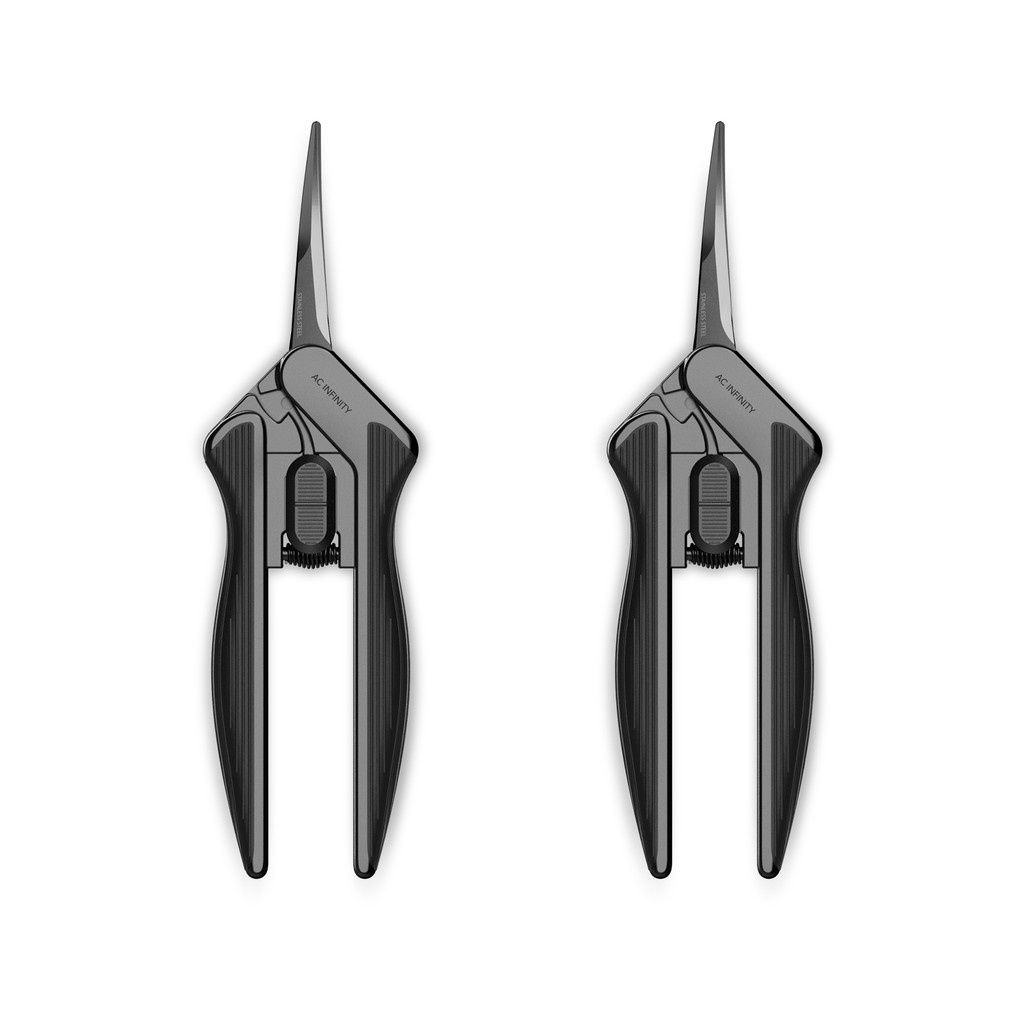AC Infinity Stainless Steel Curved Pruning Shear 2-PACK