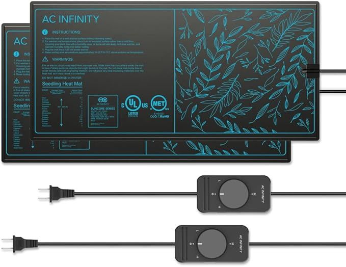Suncore A3X2 Dual seedling mats with heat controller 10" x 20.75"
