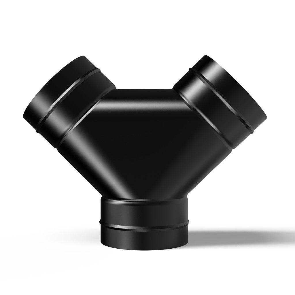 Steel 3-Way Duct Splitter 4-Inch