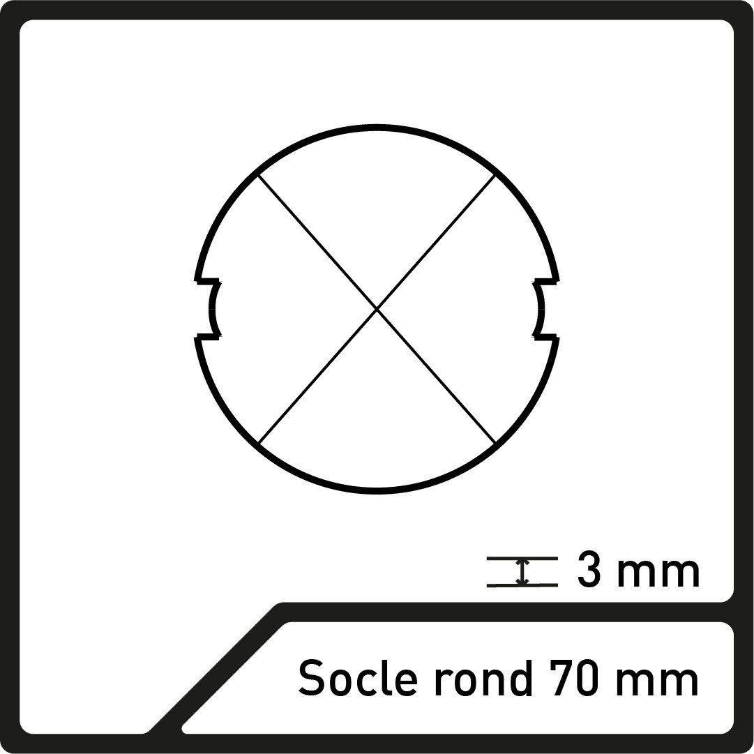 Socle Rond 70mm Acryliques